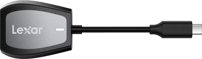Lexar dual-slot SD and microSD memory card reader with USB-C