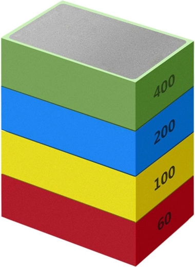 Diamond sanding blocks set of 4 pcs (60/100/200/400)