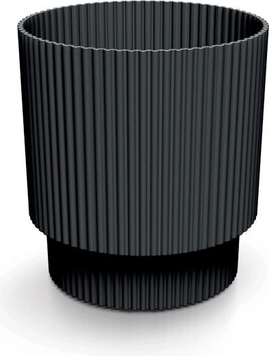 Plastic Flower Pot Milly 19.5 cm – Charcoal Color