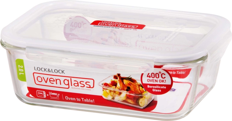 Lock food bowl 2 l made of glass