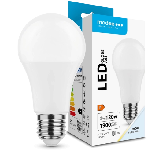 LED lemputė Modee Lighting Globe A65 18,5 W E27 šaltai balta 1900 lm