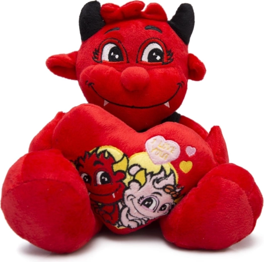 Plush little devil with a heart 20 cm - 1 piece