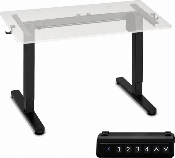 Electric height-adjustable desk frame ModernHome 72–118 cm, black