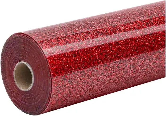 HTVRONT glitter heat transfer vinyl 30.5 × 90 cm red - 1 piece