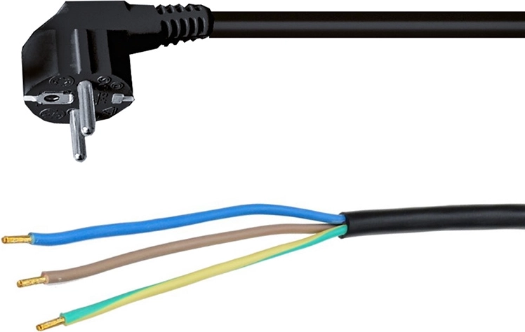 Solight flexo cord 3× 1 mm² black 2 m