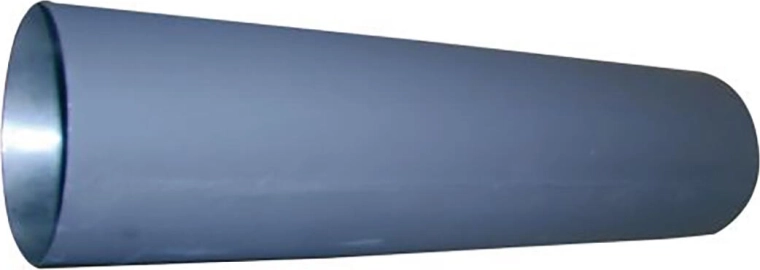 Flue pipe 125 mm, length 750 mm, black