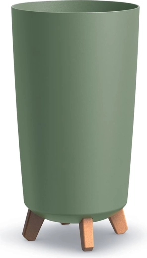 Gracia Tubus Slim Planter on Legs 23.9 cm – earthy green