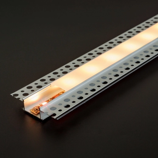 Aliumininis LED profilis įleidžiamajam montavimui į gipso kartoną, 1000 × 61 × 13 mm