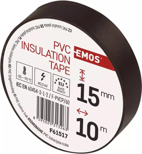 Izoliacinė PVC juosta 15 mm × 10 m ruda