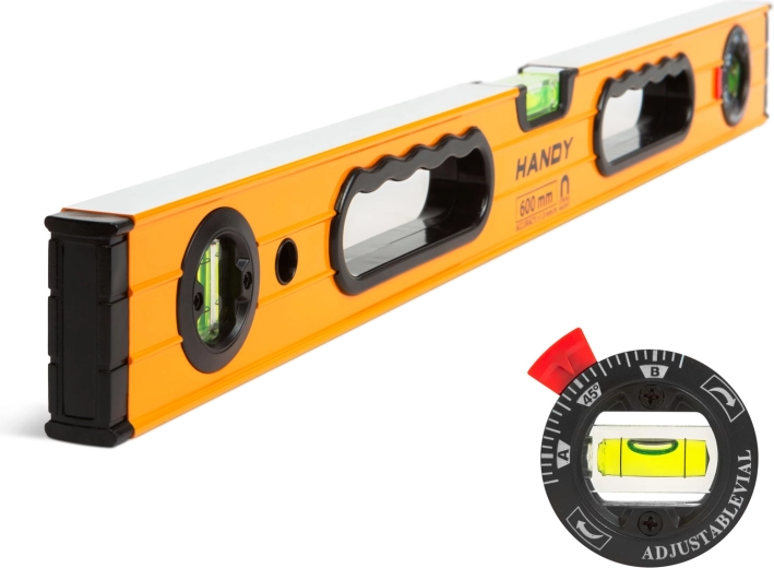 Magnetic Aluminum Spirit Level with Rotating Vial 600 mm