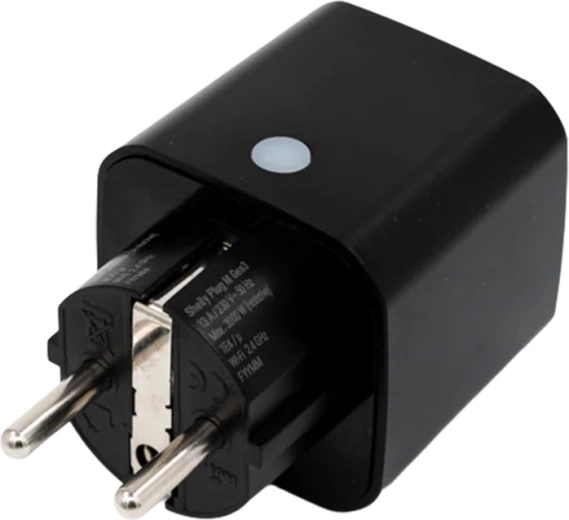 išmanusis lizdo adapteris Shelly Plug M Gen3 Matter 13A, juodas