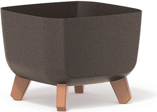 Gracia Square Eco Wood Planter 24 × 24 cm coffee