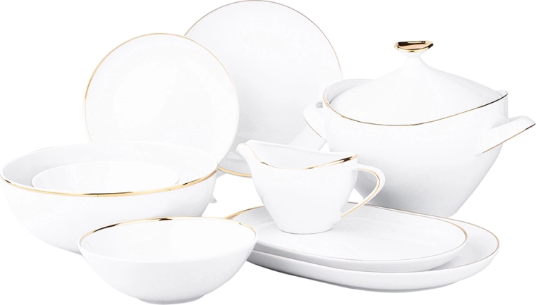 MariaPaula Moderna Gold dinnerware set for 6 people / 24 pieces