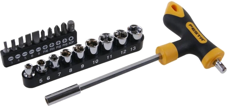FESTA 20-piece T-handle screwdriver set with bits