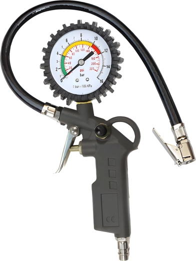 Tire inflator gun with pressure gauge RENEW FORCE