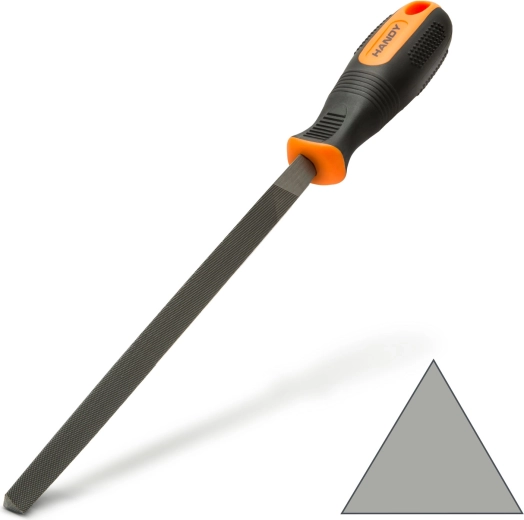 Triangular file for wood and metal, medium coarseness