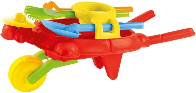 Mochtoys children's wheelbarrow with tools – turtle