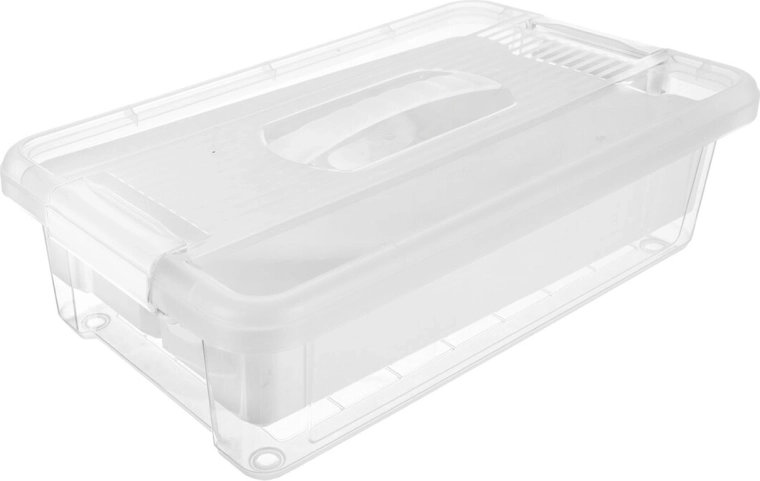 Sandėliavimo dėžė UH Multi Stormax stačiakampė 6 l su vidiniu įdėklu, balta