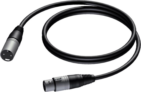 Simetrinis mikrofoninis kabelis XLR vyriškas – XLR moteriškas 3 m