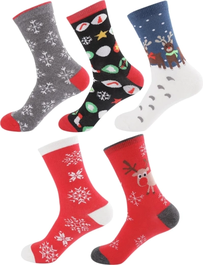 Christmas cotton colorful socks 5 pairs 37–43