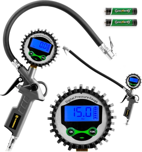 Digital tire inflator gun with gauge HUMBERG HM-260