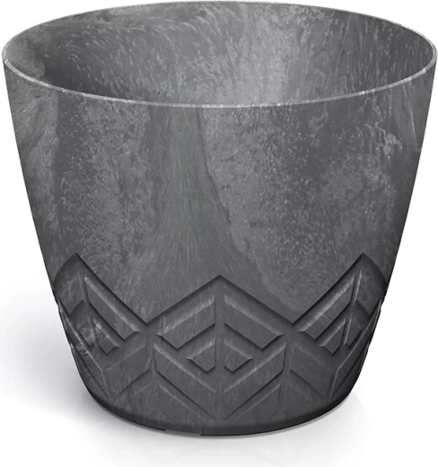 ARECO flower pot with concrete effect 19.8 cm marengo