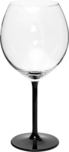XXL taurė ant kojelės 700 ml su juoda kojele