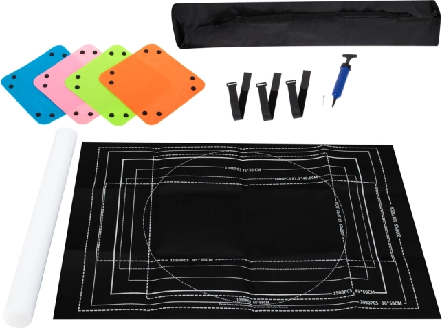 Veltinio kilimėlis dėlionėms 500–2000 detalių su pripučiamu vamzdeliu