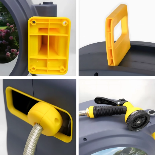 Sieninis automatinis sodo žarnos vyniotuvas 1/2" 30 m – rinkinys