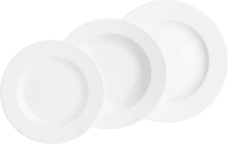 MariaPaula Klasyka Biała white dinner set, 18 pieces for 6 people