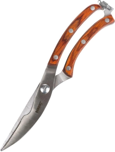 Culinaria Poultry Shears 25.5 cm with Steel Blades and Wooden Handles
