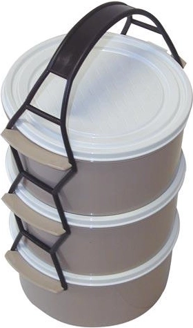 Plastinis maisto neštuvėlis 3x1,0 l