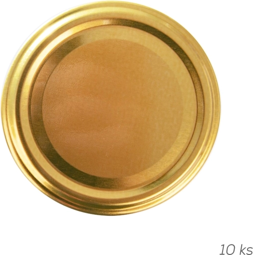 Metalinis konservavimo dangtelis twist-off Gold 82 mm, 10 vnt.