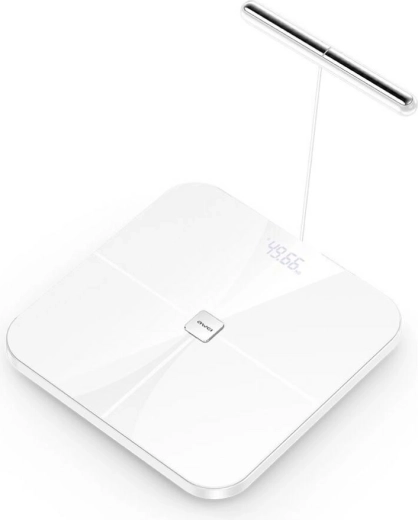 AWEI SS1 išmaniosios asmeninės svarstyklės su Bluetooth 5.0 ir kūno analizėmis, baltos