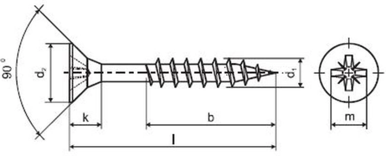 Universal screws with partial thread 6 × 80 mm, galvanized, 200 pcs