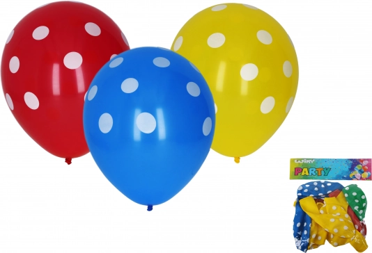 Balionai 30 cm su taškeliais – rinkinys 10 vnt.