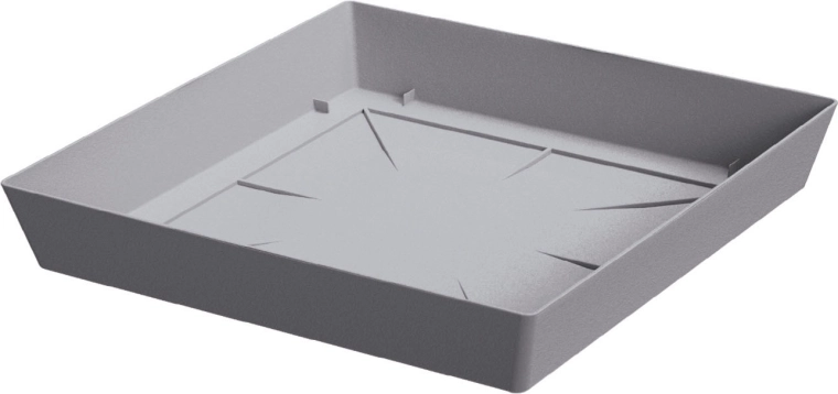 LOFLY Square Plant Pot Saucer 24.5 cm – Stone Grey