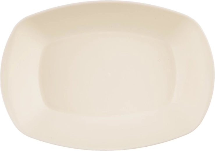 Sandy oval serving plate 17 × 12 cm, cream