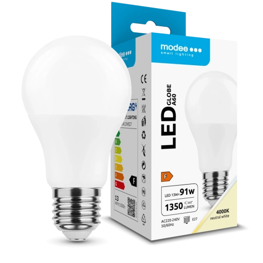 LED lemputė MODEE LIGHTING Globe A60 13 W E27 neutrali balta