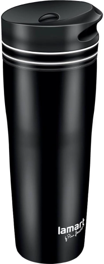Lamart Manq kelioninis termopuodelis, 360 ml, juodas