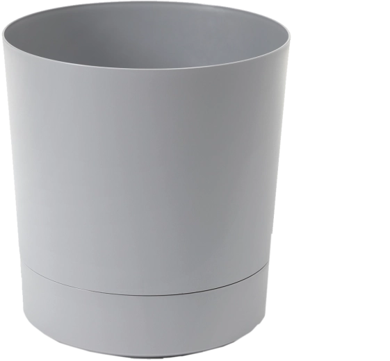 Aura Planter with Saucer 38 cm – Grey