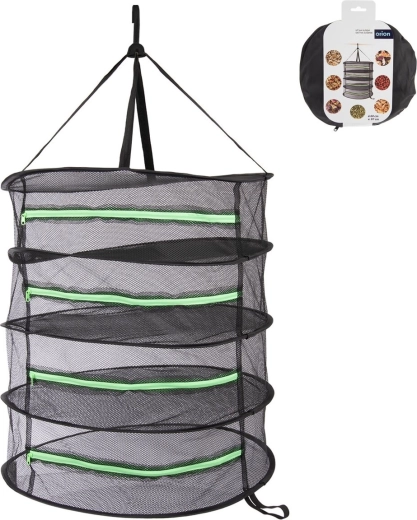 Pakabinamas tinklinis džiovinimo sietas žolelėms ir grybams 60 cm, 4 aukštų