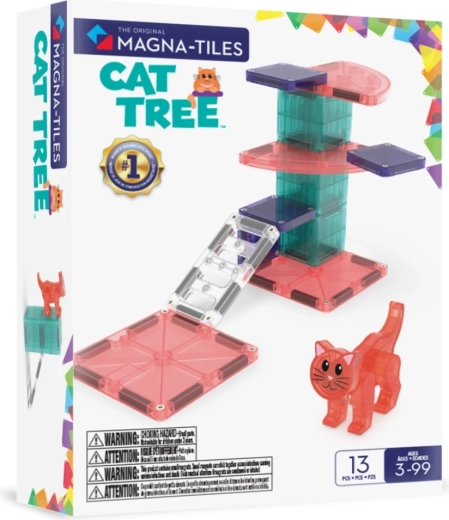 MAGNA-TILES Cat Tree magnetic building set – cat tree (13 pieces)