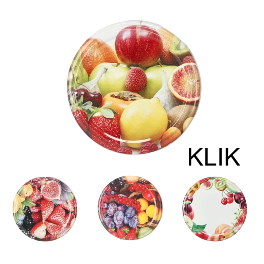 Metalinis konservavimo dangtelis „klik“ BerriesMix3 63 mm