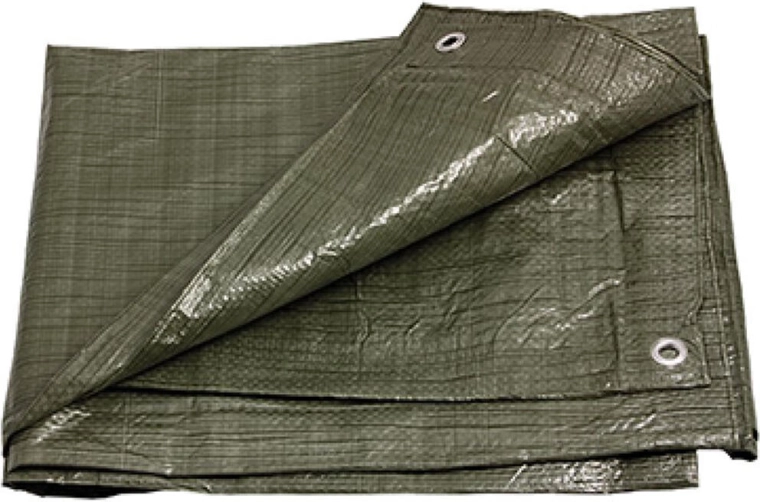 Uždengimo tentas su akutėmis 4 × 6 m, žalias, 100 g/m²