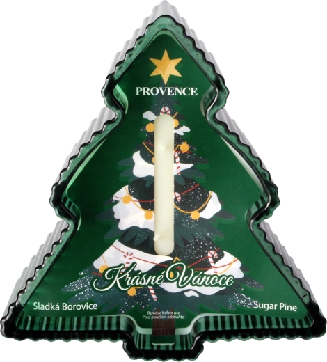 Christmas glass candle in the shape of a tree 230 g
