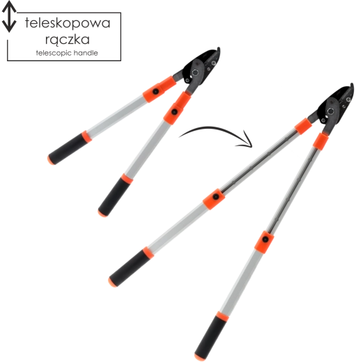 Teleskopinės sodo žirklės 64–98 cm
