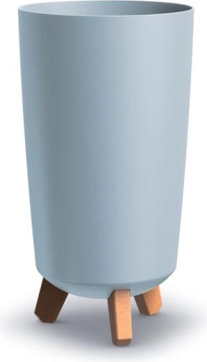 Gracia Tubus Slim planter on legs, light grey, 19.5 × 36.5 cm