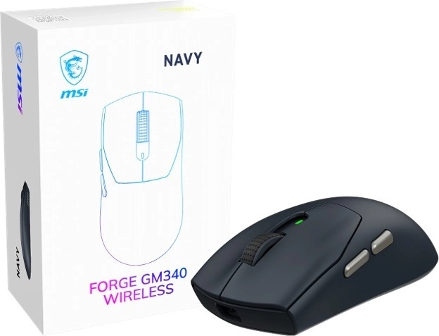 MSI Forge GM340 wireless gaming mouse, dark blue - 1 piece