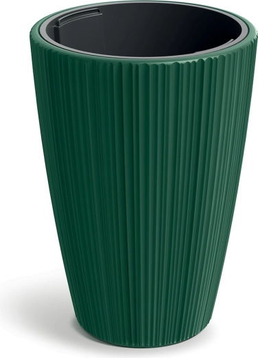 ORO Flower Pot 39 cm dark green with insert
